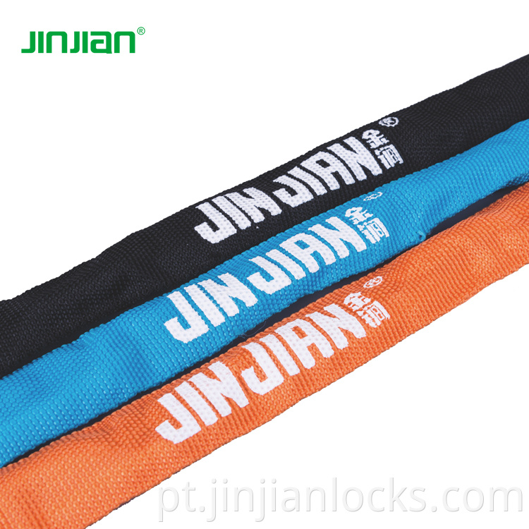 Jinjian Carbon Steel 4mm x1000mm Chain Lock Lock Lock Cadel Chain Lock Bicycle Manga Diy para crianças Bike